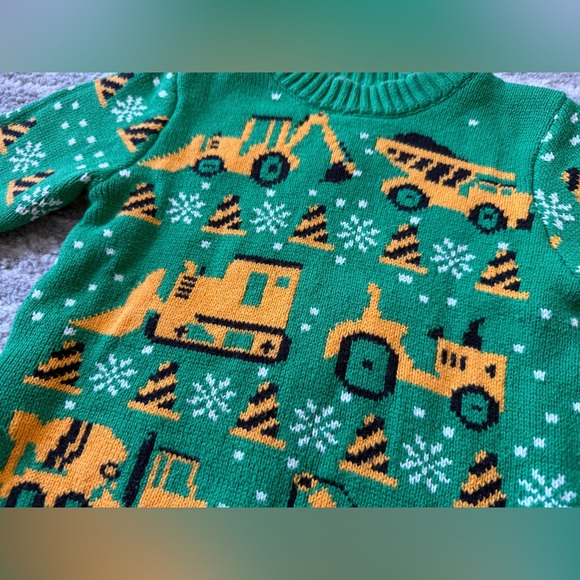 Vintage Kids construction truck knitted sweater - Picture 2 of 6